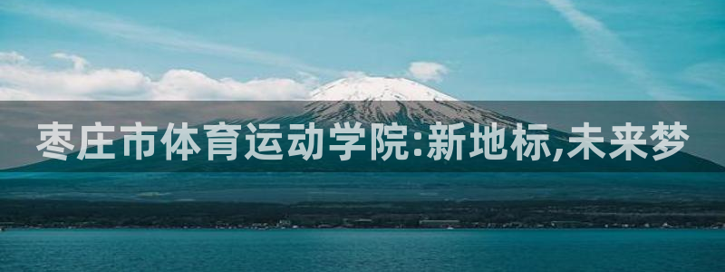 JJB竞技宝官网下载娱乐：枣庄市体育运动学院:新地标,未来梦
